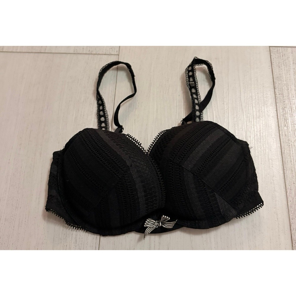 Victoria's Secret Push-up Bra Sz 32C Black - Gel Padding